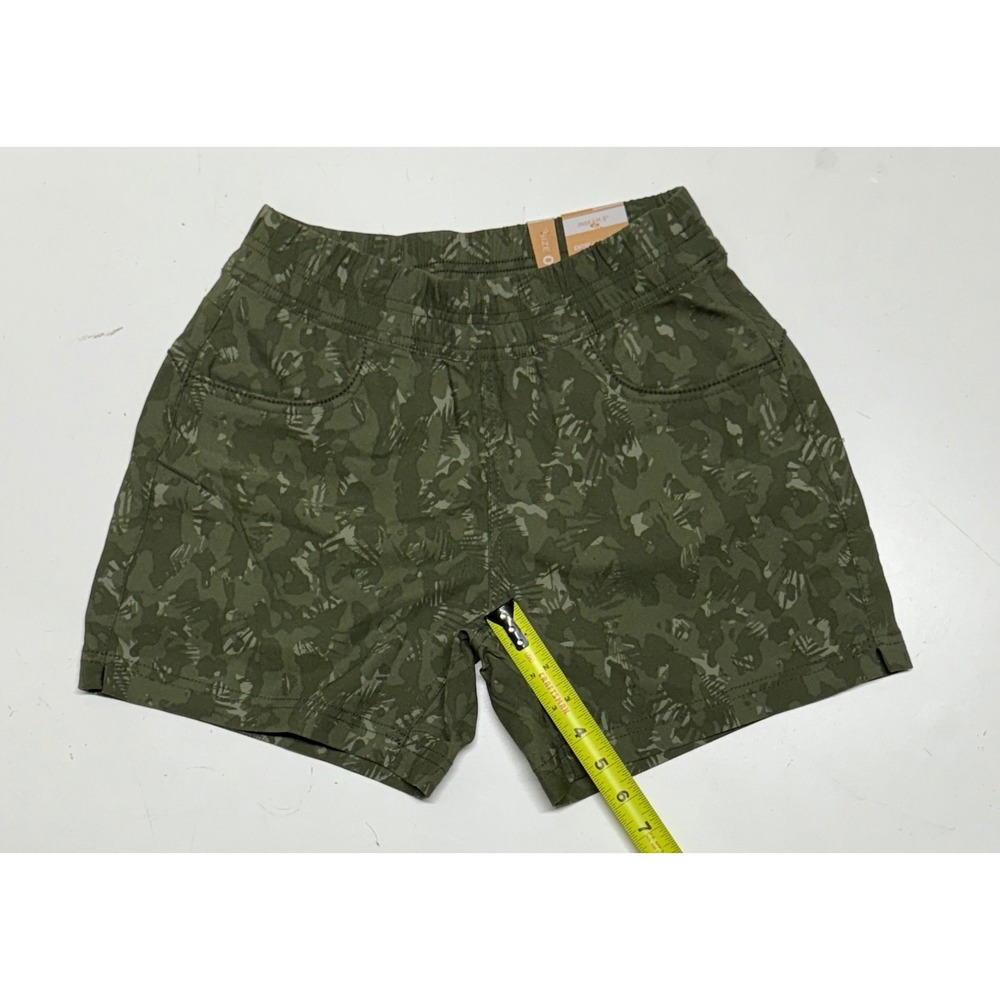 prAna Halle E Waist Short II Womens Size O Green Camo Relaxed Fit New W Tags